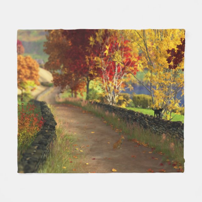 Herbst im Glen Fleece Blanket (Vorderseite (Horizontal))