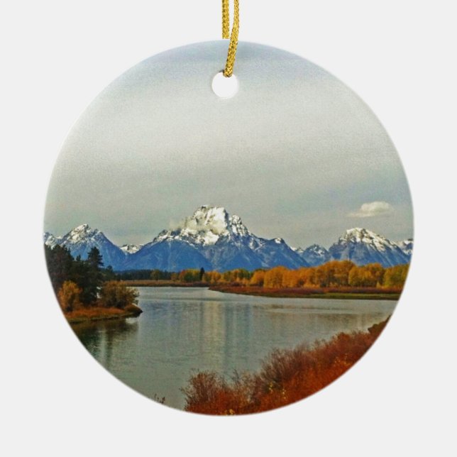 Herbst im Grand Teton Nationalpark Keramikornament (Vorne)