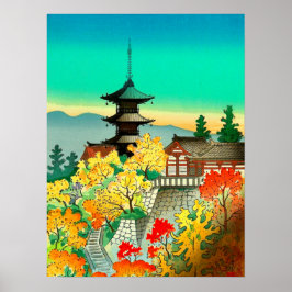 Herbst im Kiyomizu-Tempel in Kyoto-Koyo Poster