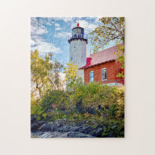 Herbst im Leuchtturm von Eagle Harbour Puzzle