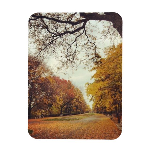 Herbst im New Yorker Riverside Park NYC-Foto Magnet (Vertikal)
