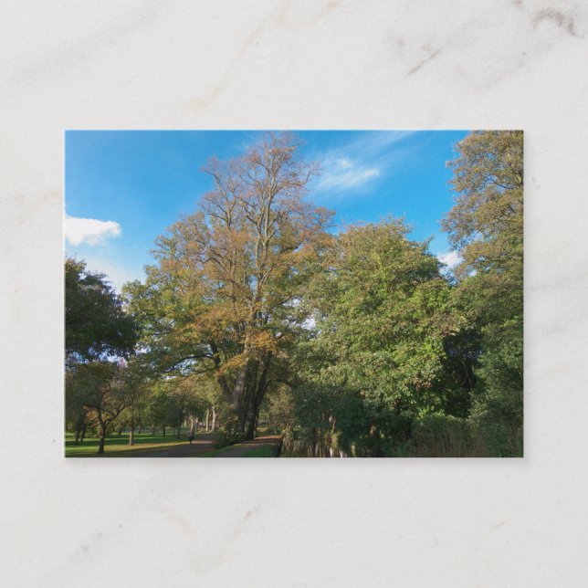 Herbst im Park Visitenkarte (Vorderseite)
