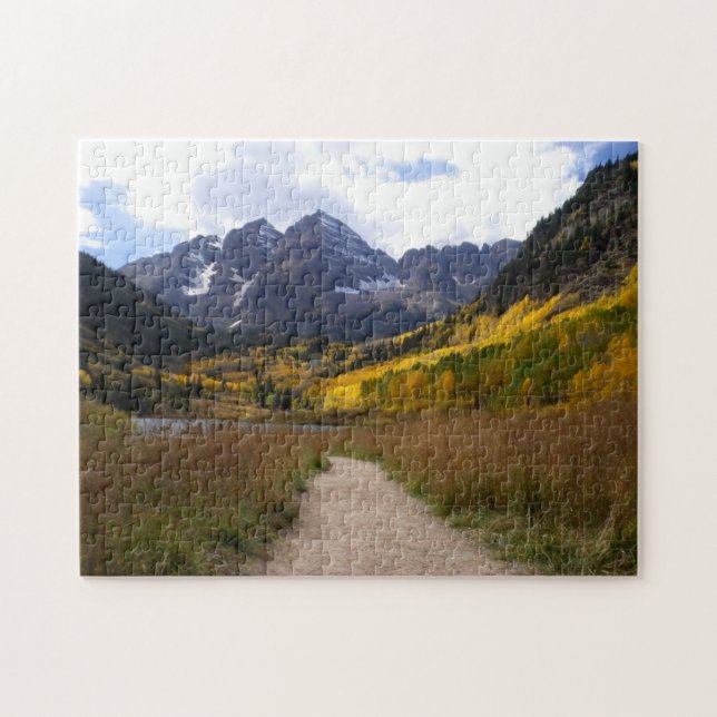 Herbst im Puzzle Maroon Bells Colorado (Horizontal)