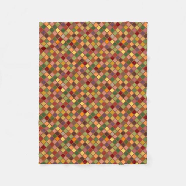 Herbst im Quadrat Fleecedecke (Vorderseite)