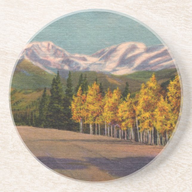 Herbst im Rockies-Untersetzer Sandstein Untersetzer (Vorne)