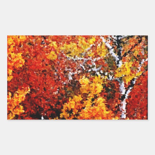 Herbst im Wald - Aufkleber für die Malerei (Vorderseite)