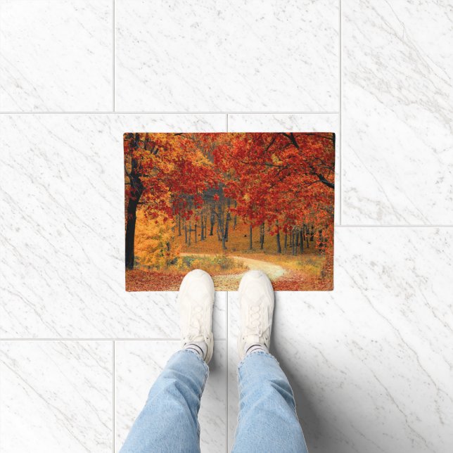 Herbst im Wald Fußmatte (Indoor)