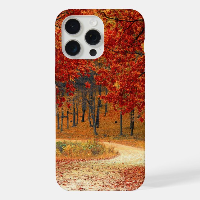 Herbst im Wald iPhone Hülle (Rückseite)