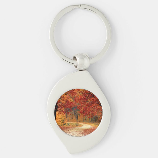 Herbst im Wald Schlüsselanhänger (Vorderseite)