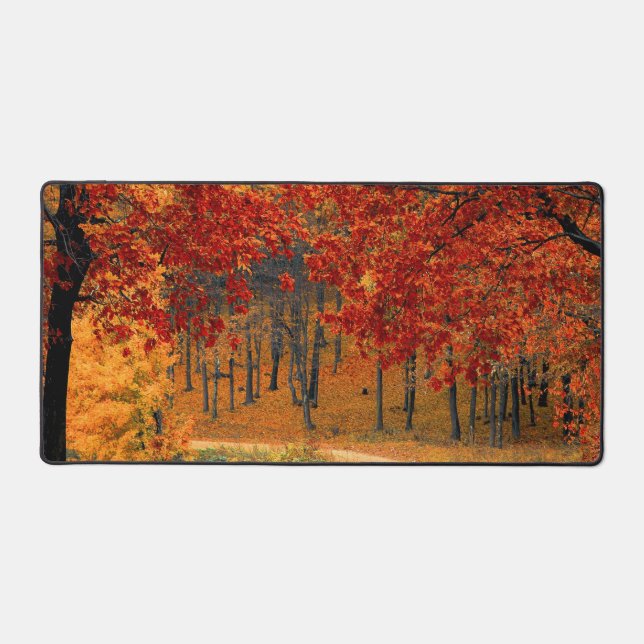 Herbst im Wald Schreibtischunterlage (Vorderseite)