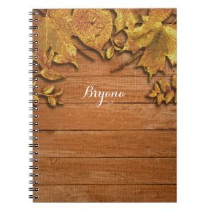Herbst-Imitation-Goldblatt-Kunst Eleganter Herbst Notizblock