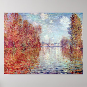 Herbst in Argenteuil von Claude Monet Poster