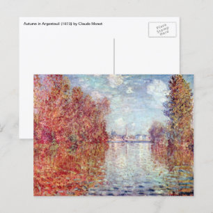 Herbst in Argenteuil von Claude Monet Postkarte