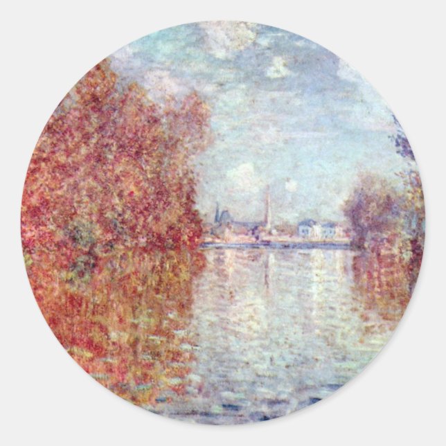 Herbst in Argentinien von Claude Monet Runder Aufkleber (Vorderseite)