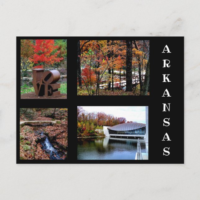 Herbst in Bentonville Arkansas Fotografie Postkart Postkarte (Vorderseite)