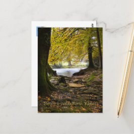 Herbst in Betws-y-coed, Nordwales Postkarte
