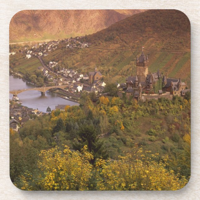 Herbst in Cochem, Rheinland Pfalz, Deutschland Untersetzer (Vorderseite)