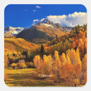Herbst in Colorado Quadratischer Aufkleber
