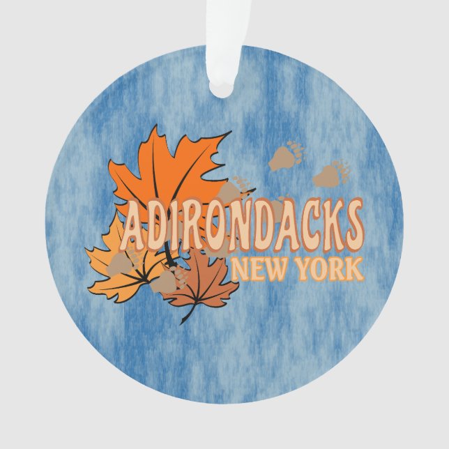 Herbst in den Adirondacks mit Herbstlauben Bear Tr Ornament (Vorderseite)