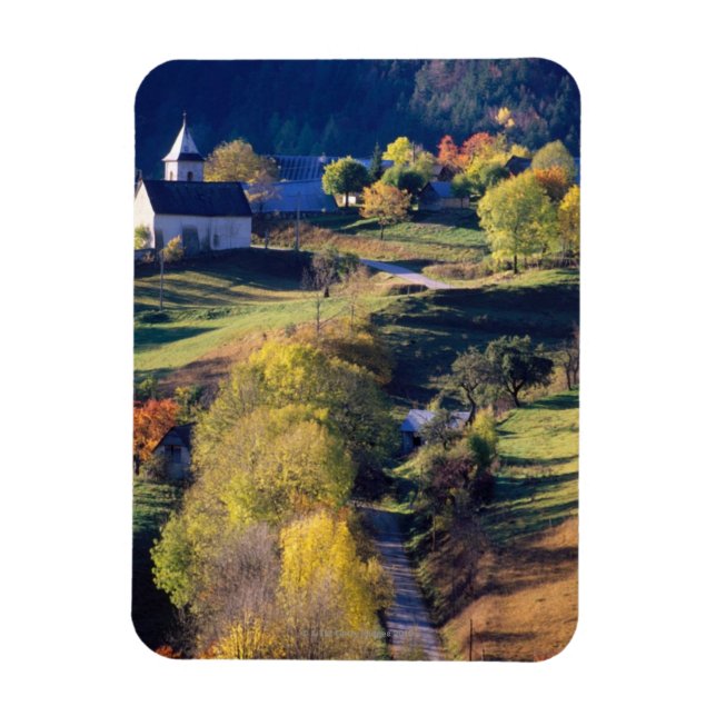 Herbst in den Alpen Magnet (Vertikal)