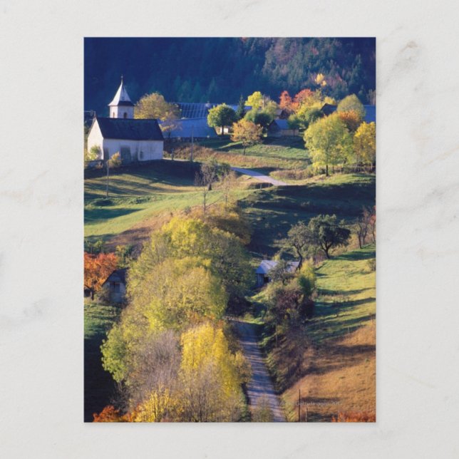 Herbst in den Alpen Postkarte (Vorderseite)