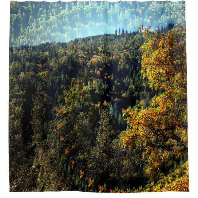Herbst in den Bergen.... Duschvorhang (Vorderseite)