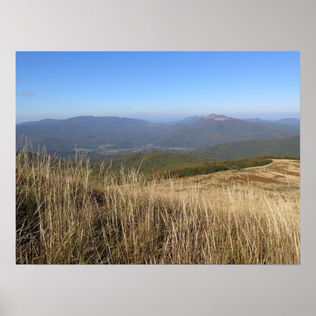 Herbst in den Bergen von Bieszczady Poster (Vorne)