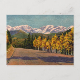Herbst in den Rockies Vintage-Postkarte Postkarte