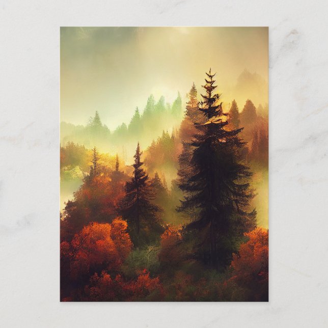 Herbst in der Berglandschaft Postkarte (Vorderseite)
