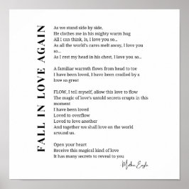 Herbst in der Liebe Gedicht-Wand-Kunstposter Poster