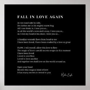 Herbst in der Liebe Gedicht-Wand-Kunstposter Poster