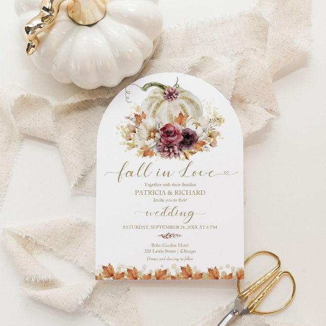 Herbst in der Liebe Pumpkin Hochzeit Einladung (Von Creator hochgeladen)