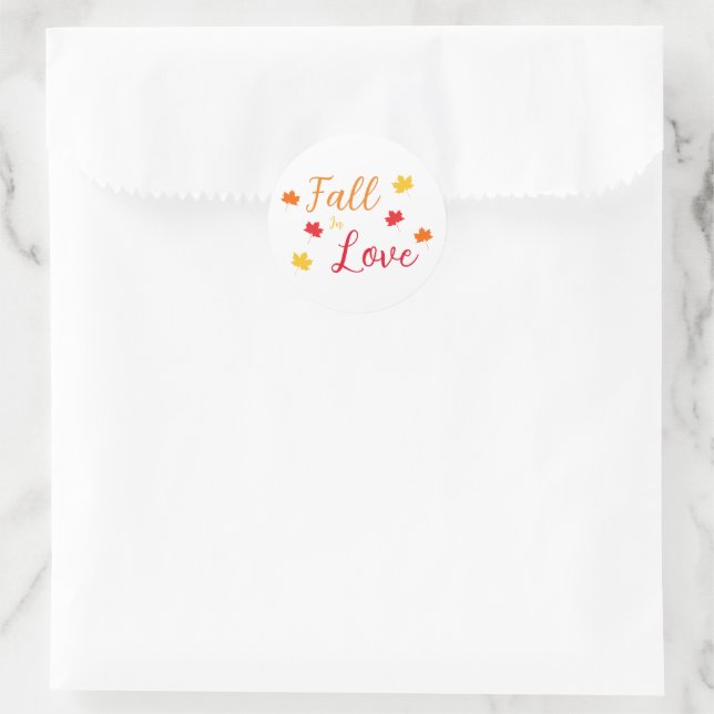Herbst in der Liebe Runder Aufkleber (Tasche)