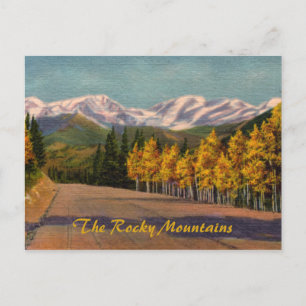 Herbst in der Rockies Vintage Postkarte