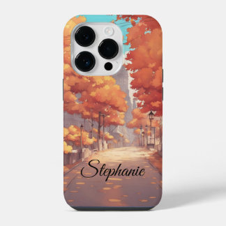 Herbst in der Stadt Geschenk für Chefetage-Freundi iPhone 14 Pro Hülle