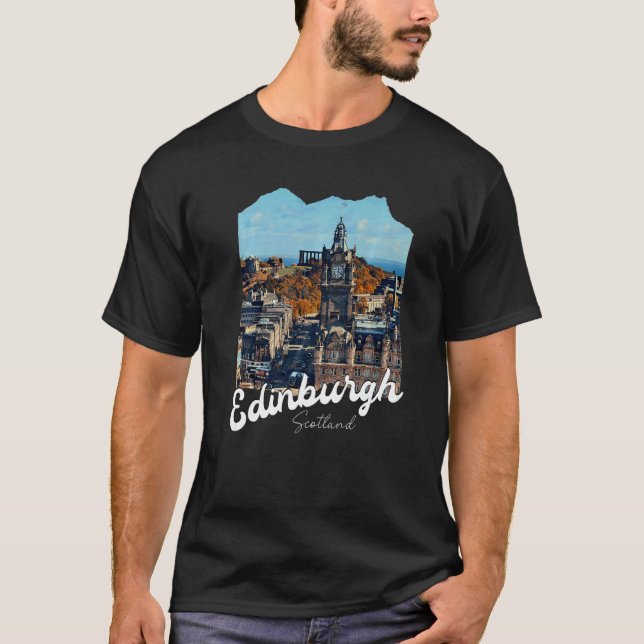 Herbst in Edinburgh Premium T-Shirt (Vorderseite)