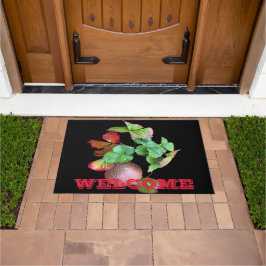 Herbst in Erdbeeren Jahreszeit Garten Foto Fußmatte