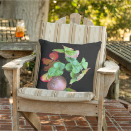 Herbst in Erdbeeren Jahreszeit Garten Foto Kissen