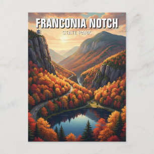 Herbst in Franconia Notch Staat Park Travel Postkarte