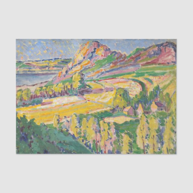 Herbst in Frankreich von Emily Carr Seidenpapier (Vorderseite)