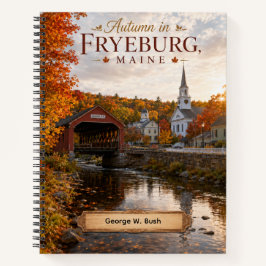 Herbst in Fryeburg Maine Personalisiertes Notizbuc Notizbuch