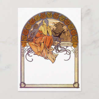 Herbst in Gewartet Postkarte