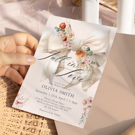 Herbst in Liebe Bow Floral Baby Dusche Einladung