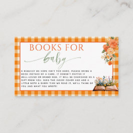 Herbst in Liebe Floral Orange Gingham Bücher für B Begleitkarte