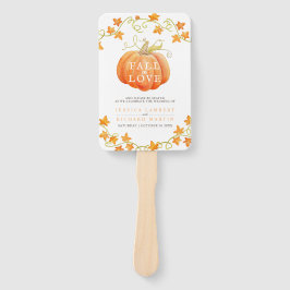 Herbst in Liebe Kürbiswasserfarbe Hochzeitsprogram Fächer