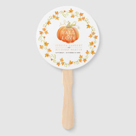 Herbst in Liebe Kürbiswasserfarbe Hochzeitsprogram Fächer