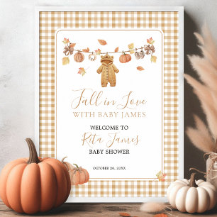 Herbst in Liebe Rustic Boho Fall Baby Dusche Willk Poster