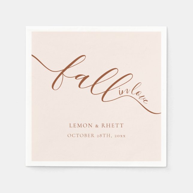 Herbst in Liebe Serviette (Vorderseite)