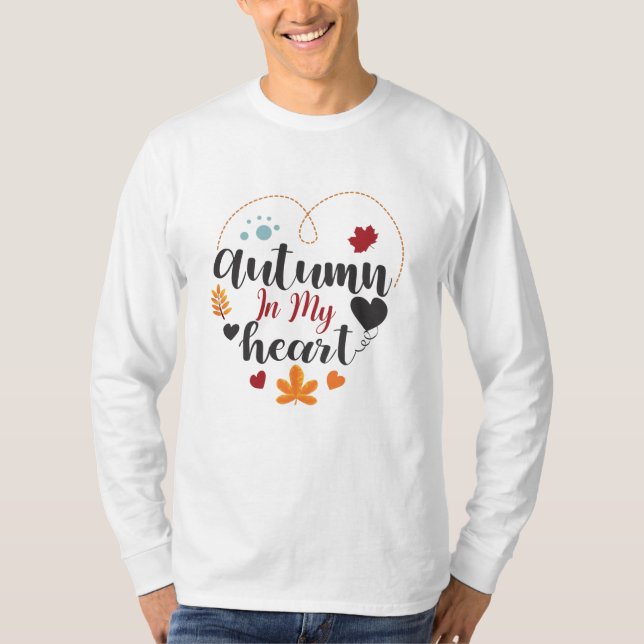 Herbst in meinem Herzen T-Shirt (Vorderseite)