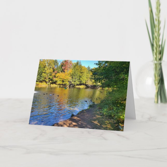 Herbst in Michigan Dankeskarte (Vorderseite)